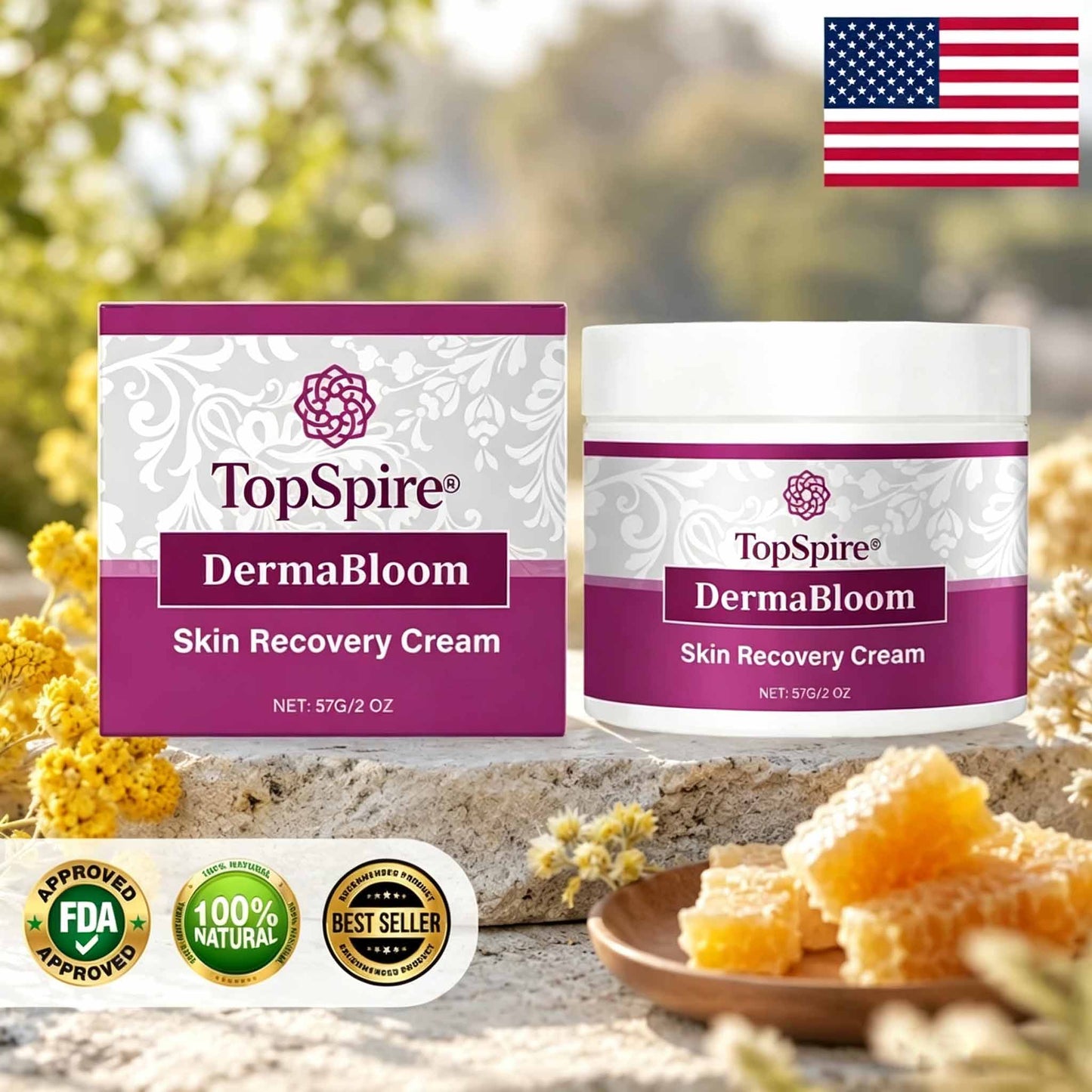 ✨TopSpire® DermaBloom Skin Recovery Cream