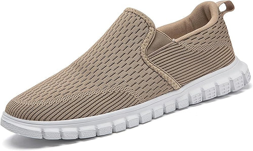 Anti-Slip Sole Slip-On Shoes, Breathable Knit Comfort Daily Walking Loafers