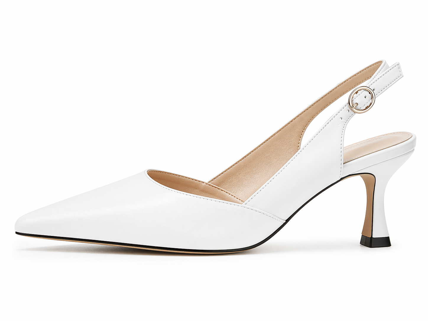 Women's Slingback Kitten Heels Closed Pointed Toe Wedding Party Dress Pumps Shoes