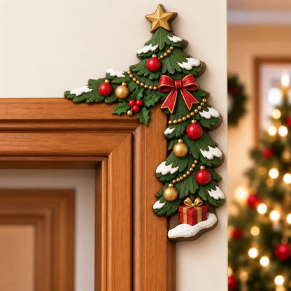 Christmas Peekaboo Door Frame Corner Decor – 3D Holiday Character Decoration