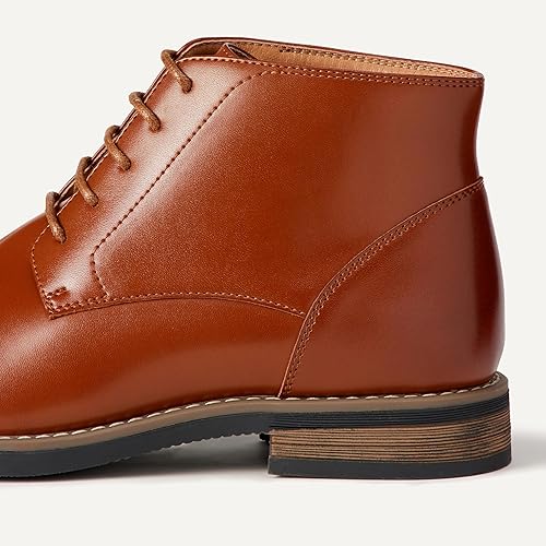Lace Up Cap Toe Combat Boots, Men’s Convenient Zipper Mid-Calf Boots