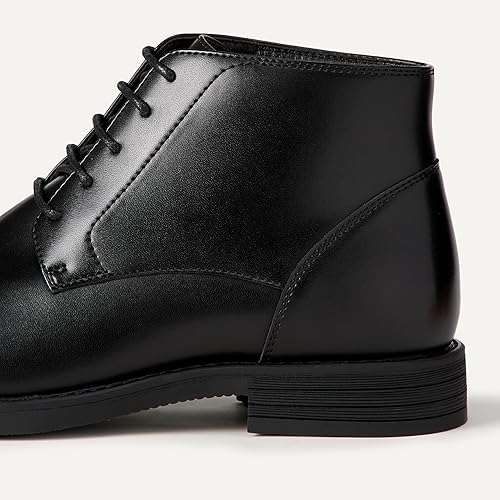 Outdoor Cap Toe Combat Boots, Men's Lace Up Side Zipper Casual Boots