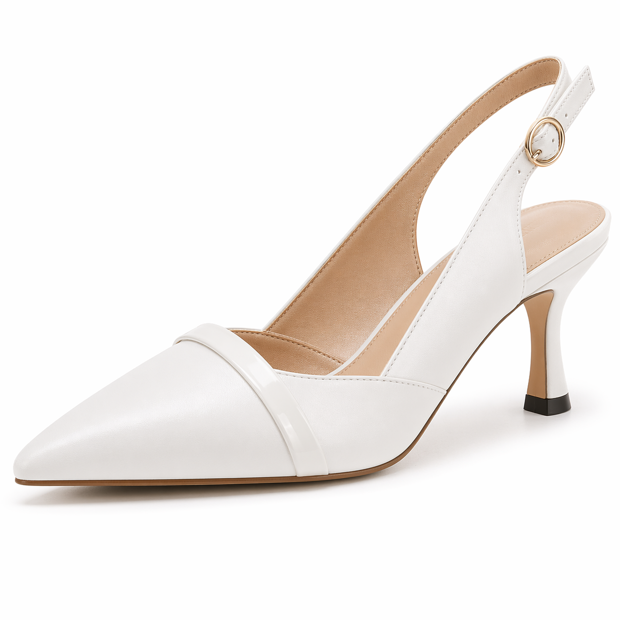 Women's Slingback Kitten Heels Closed Pointed Toe Wedding Party Dress Pumps Shoes