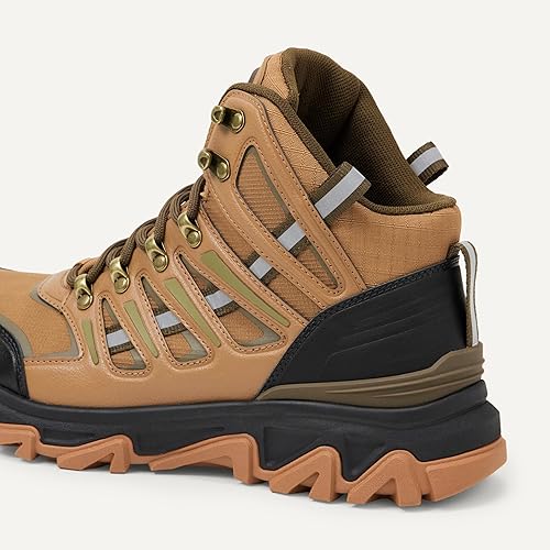 Rugged Waterproof Hiking Boots, Men’s Soft Memory Foam Comfort Insole