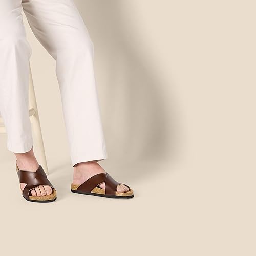 Durable Leather Fisherman Sandals Men Closed Toe Summer Beach & Outdoor Shoes