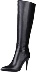 Women's Knee High Boots Pointy Toe Tall Boots Side-Zip High Heels Dress Boots