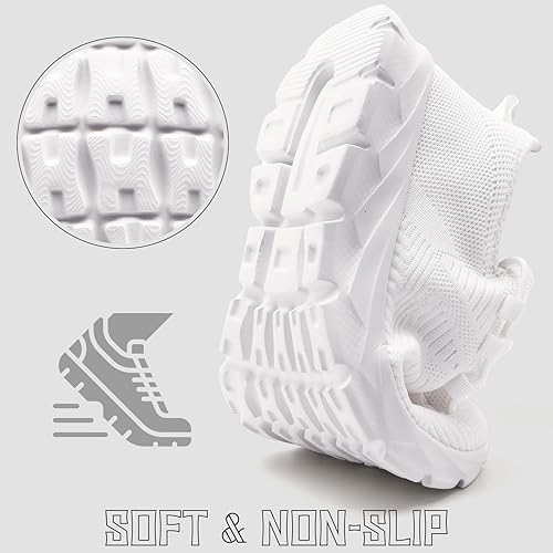 Mens Running Shoes Tennis Slip on Sneakers Breathable Athletic Lightweight Gym Sports Workout Walking Shoes