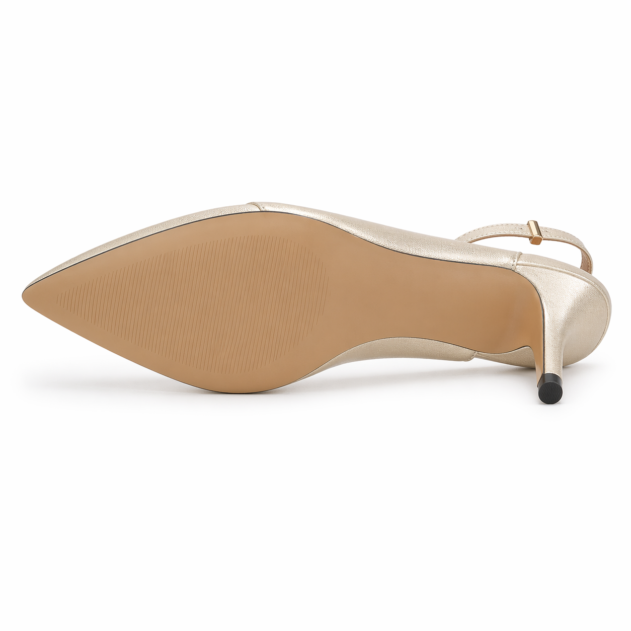 Women's Closed Toe Heels Pointed Toe Ankle Strap Stiletto Wedding Party Office Dress Pumps Shoes Gold