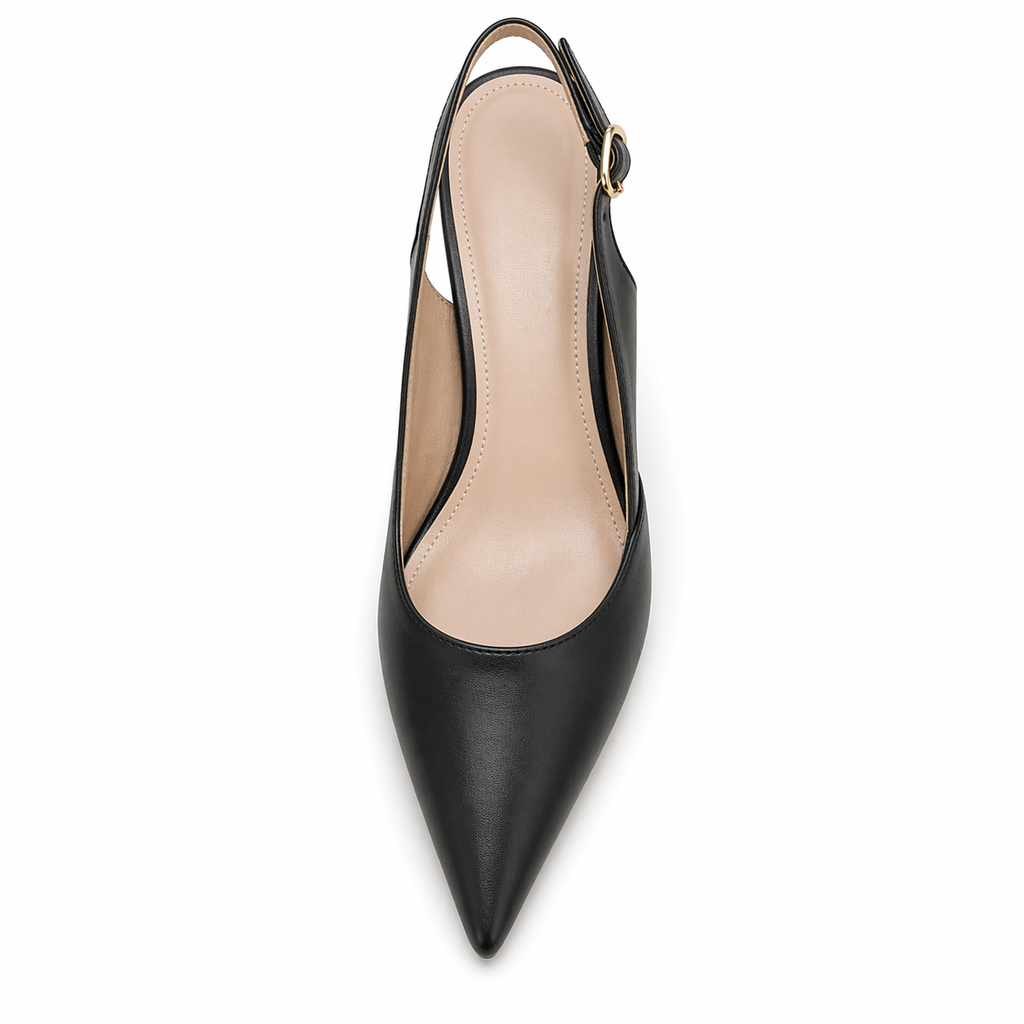 Women's Slingback Kitten Heels Closed Pointed Toe Wedding Party Dress Pumps Shoes