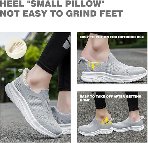 Men's Daily Commute Loafers, Breathable Knit Slip-On Casual Footwear