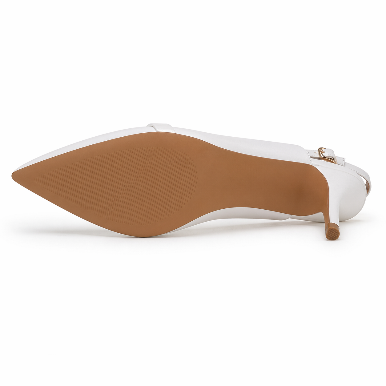 White Heels for Women Slingback Shoes Pointed Toed Party Wedding Pumps Shoes