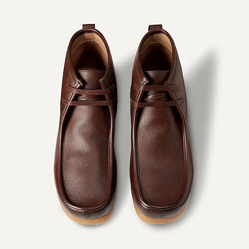 Daily Wear Lace Up Combat Boots, Men's Cap Toe Side Zipper Ankle Shoes