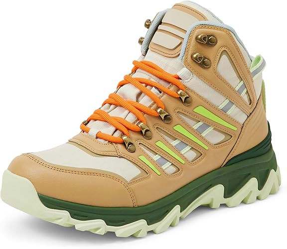 Waterproof Outdoor Hiking Boots for Men, Cushioned Memory Foam Insole