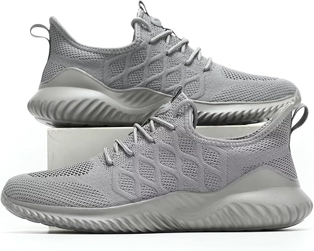 Mens Running Shoes Slip on Tennis Walking Sneakers Casual Mesh Breathable Lightweight Work Sport Shoes