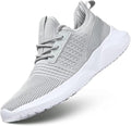 Mens Running Shoes Light Comfort Casual Sport Mesh Sneakers Work Gym Slip on Tennis Walking Cross Trainer para Hombre Grey