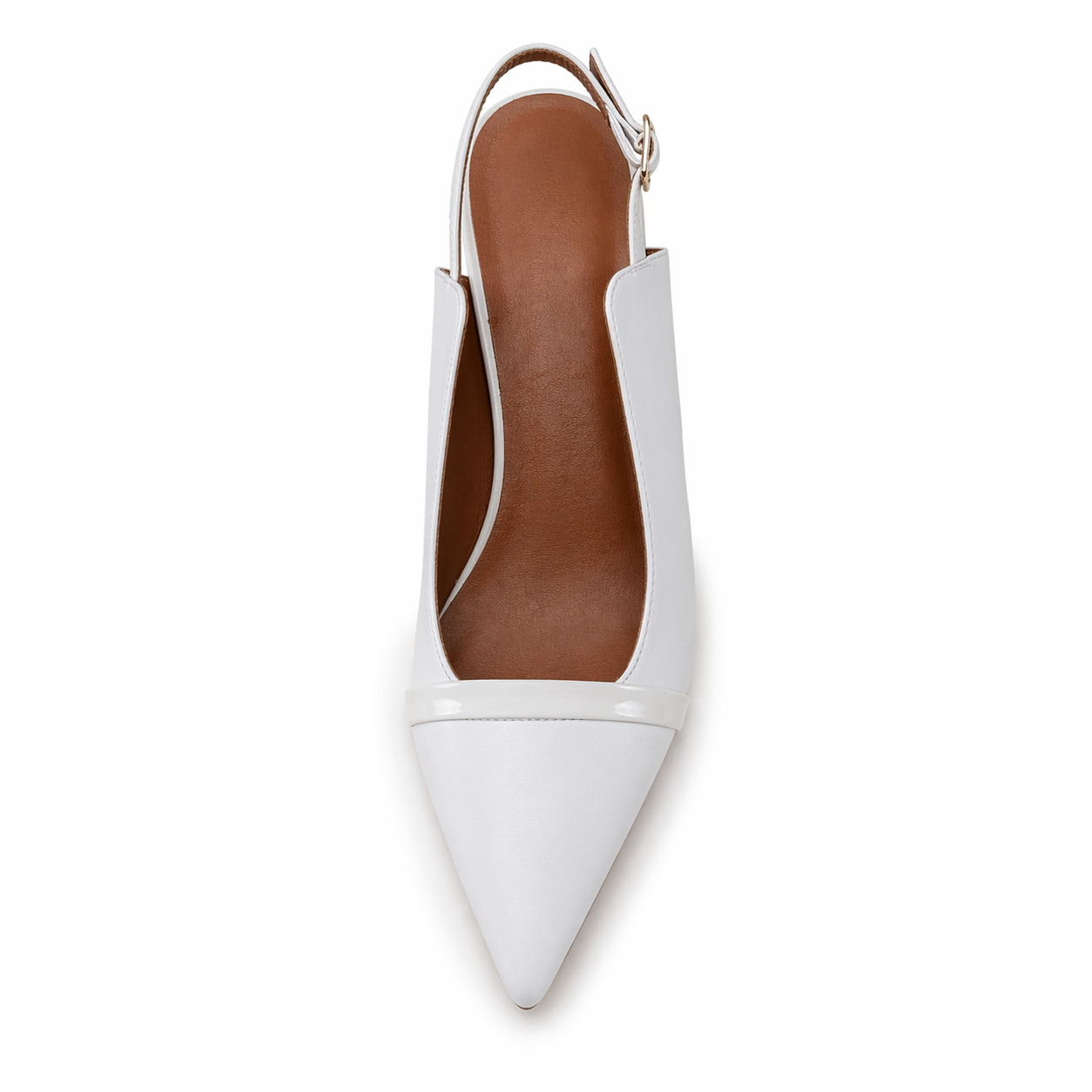 White Heels for Women Slingback Shoes Pointed Toed Party Wedding Pumps Shoes