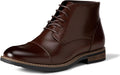 Rugged Cap Toe Zipper Boots, Men's Lace Up Outdoor Tactical Footwear