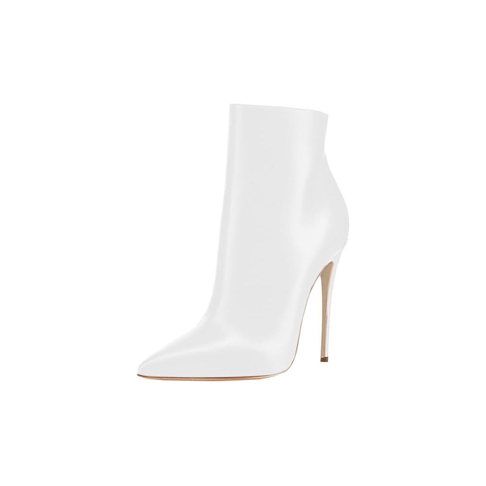 Women's Black Ankle Boots Closed Pointed Toe Stilettos Autumn Dress Booties
