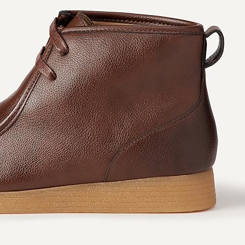 Daily Wear Lace Up Combat Boots, Men's Cap Toe Side Zipper Ankle Shoes