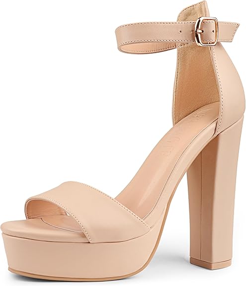 Women's Fashion Platform Sandals Block Heels Wedding Summer Dress Shoes