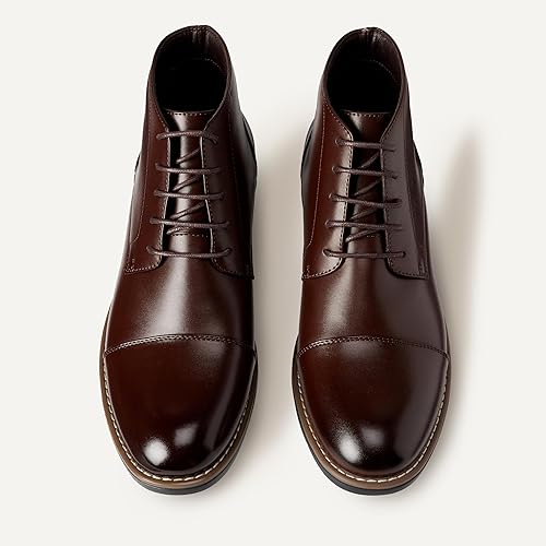 Rugged Cap Toe Zipper Boots, Men's Lace Up Outdoor Tactical Footwear