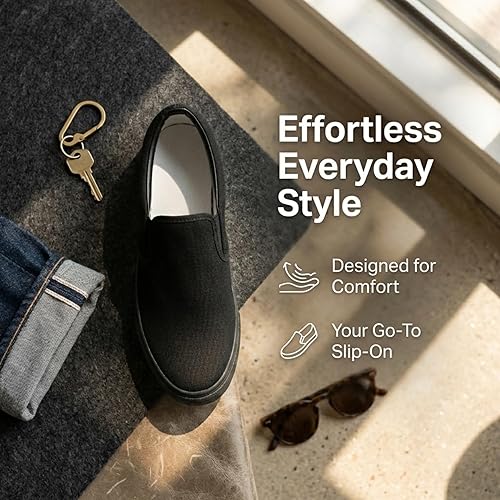 Lightweight Casual Slip-On Shoes, Soft Knit Breathable Outdoor Sneakers
